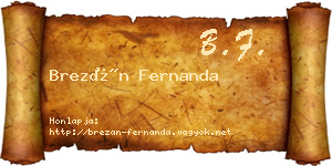 Brezán Fernanda névjegykártya